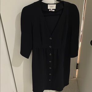Ba&sh Black Button-Up babydoll mini Dress
